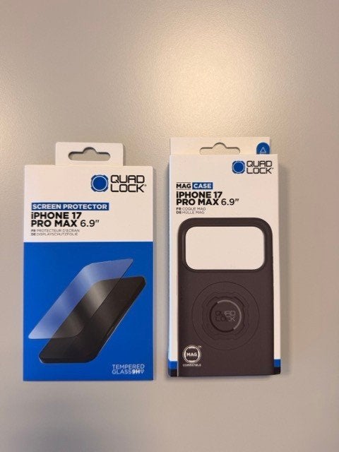 Quad lock mag case + screen protector Iphone 17 pro max, Télécoms, Neuf, IPhone 17, Noir, Quad Lock