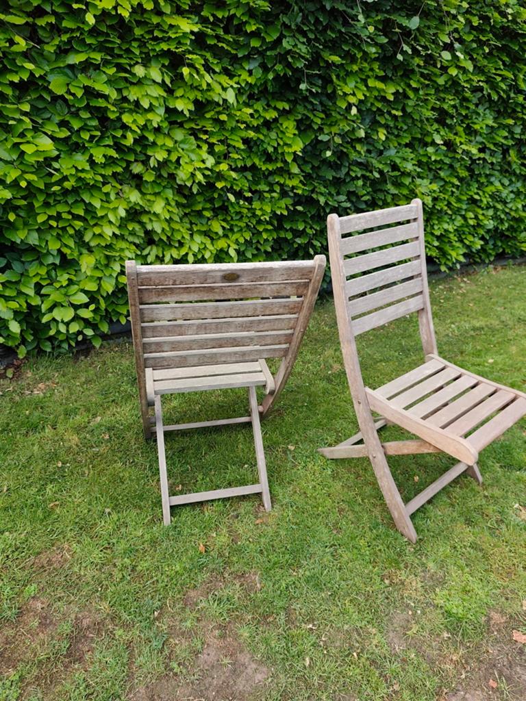 Houten klap stoelen (8stuks). Prijs per stuk., Tuin en Terras, Ophalen