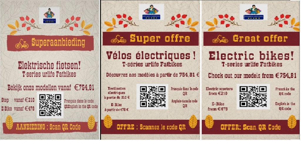 Nouveaux vélos électriques !, Envoi, Neuf