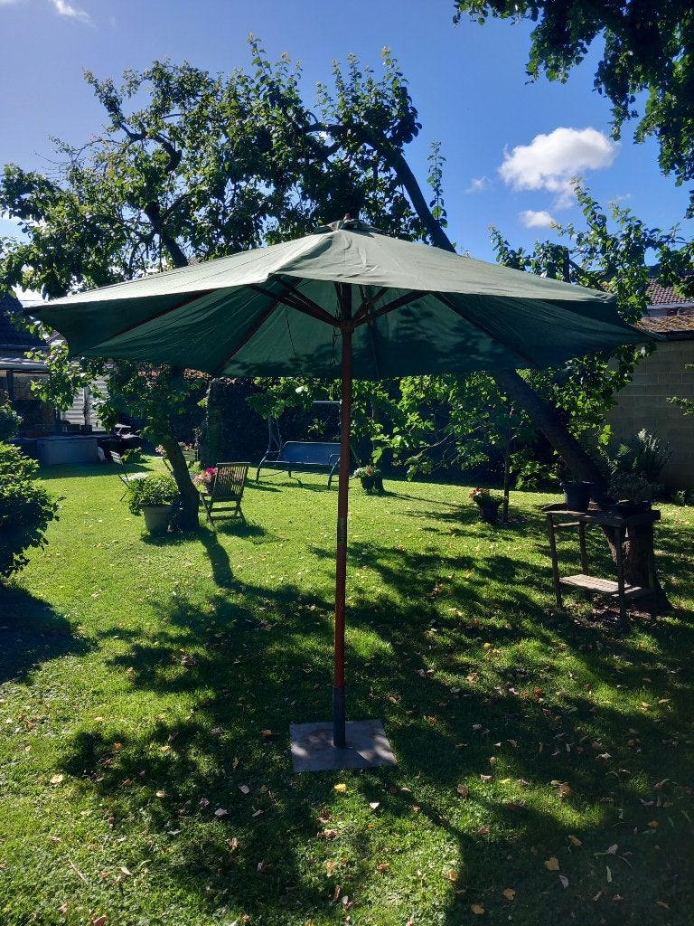 Parasol de jardin 3m avec pieds, Jardin & Terrasse, Étanche, Enlèvement, Parasol sur pied, Utilisé