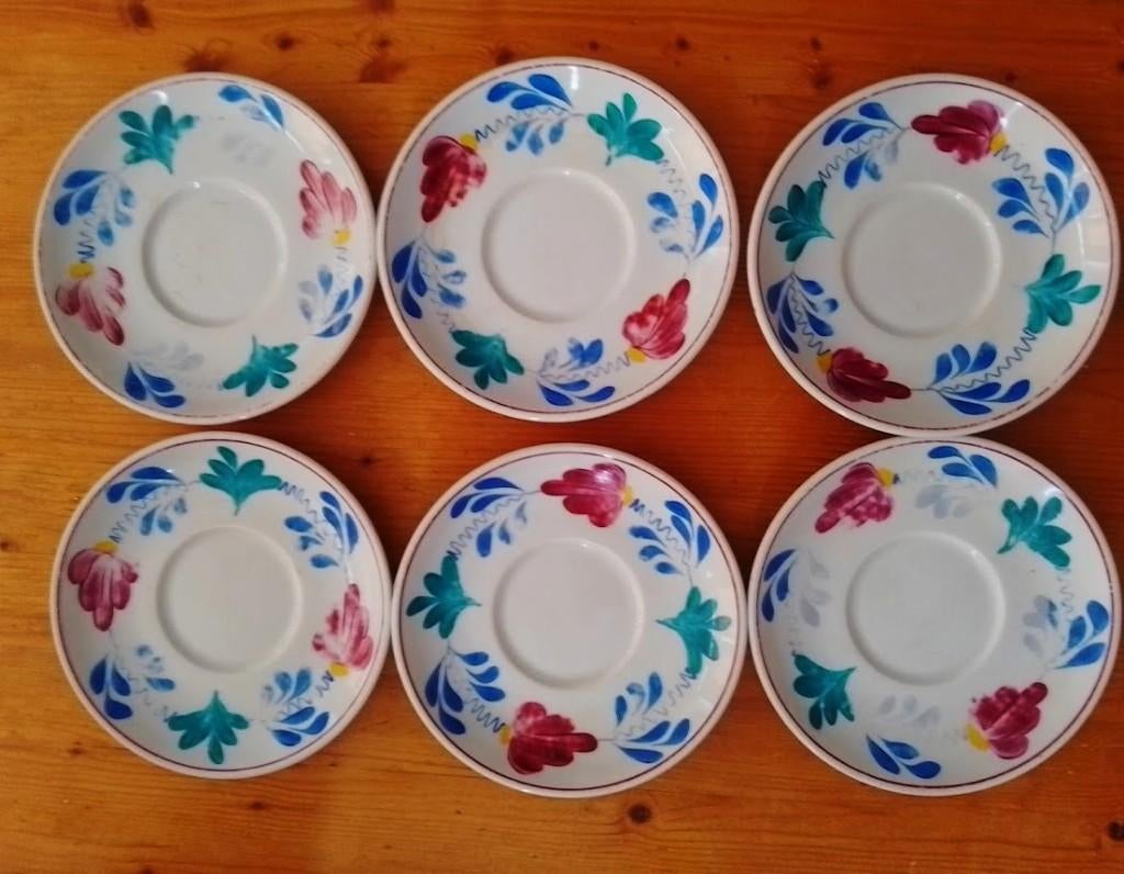 Boerenbont Petrus Regout. 6 bordjes, Antiek en Kunst, Ophalen of Verzenden