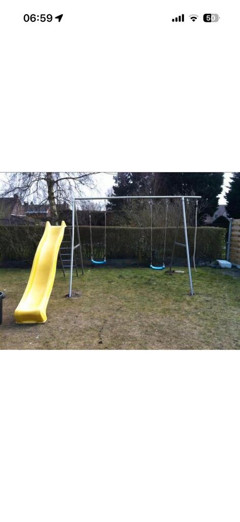 Balançoire en acier inoxydable, Enlèvement, Comme neuf, Toboggan