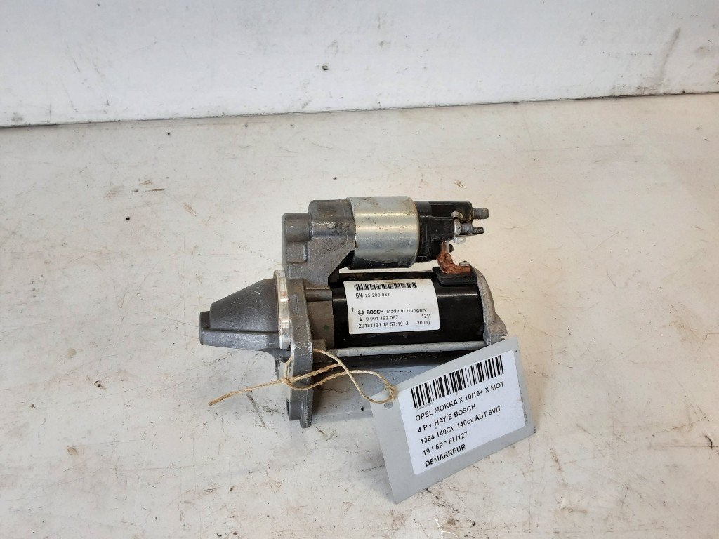 DÉMARREUR Opel Mokka / Mokka X (01-2012/12-2019) (25200067), Opel, Opel Automobile GmbH, Utilisé, Kontakt-opel@opel.com