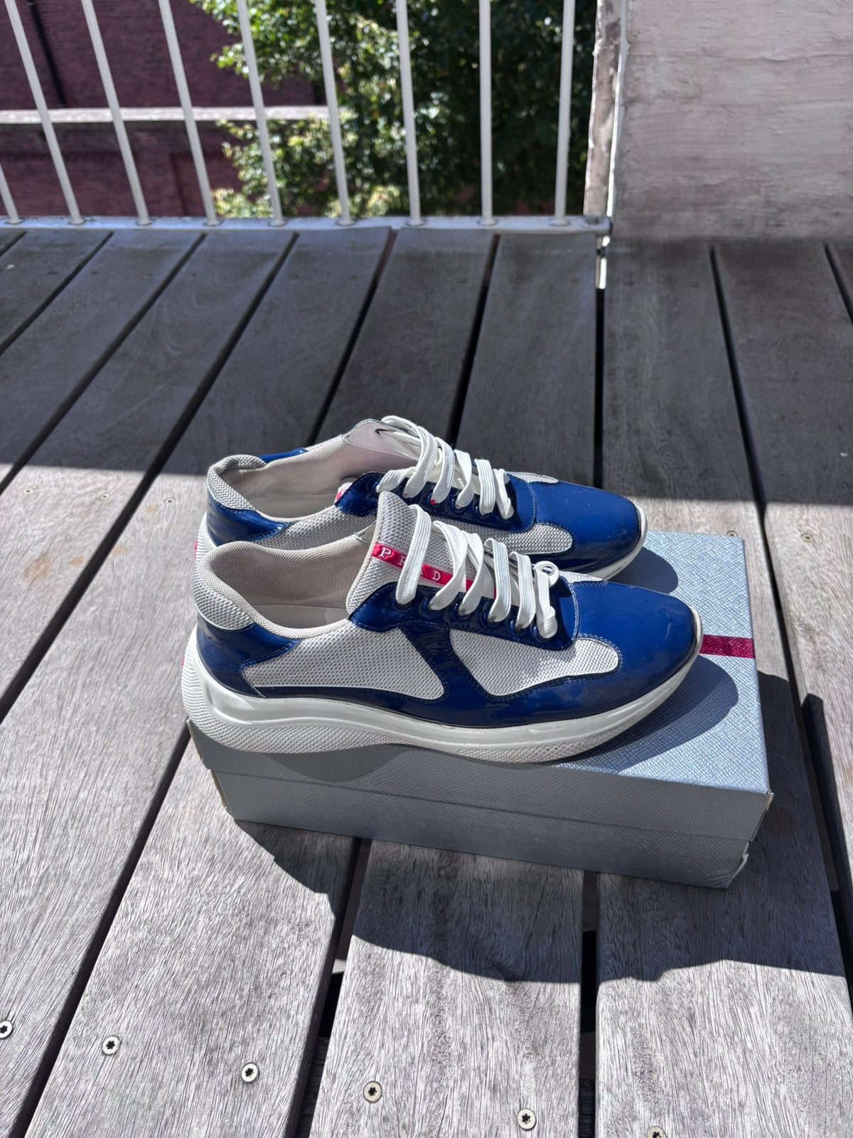 Prada cups navy blue, Kleding | Heren, Schoenen, Ophalen of Verzenden, Zo goed als nieuw, Sneakers