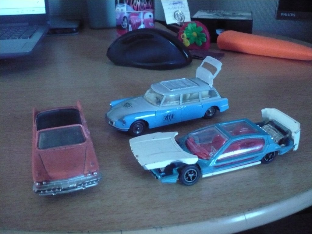 dinky toys lot de 3 voitures 55 les 3, Ophalen of Verzenden, Gebruikt, Auto, Dinky Toys