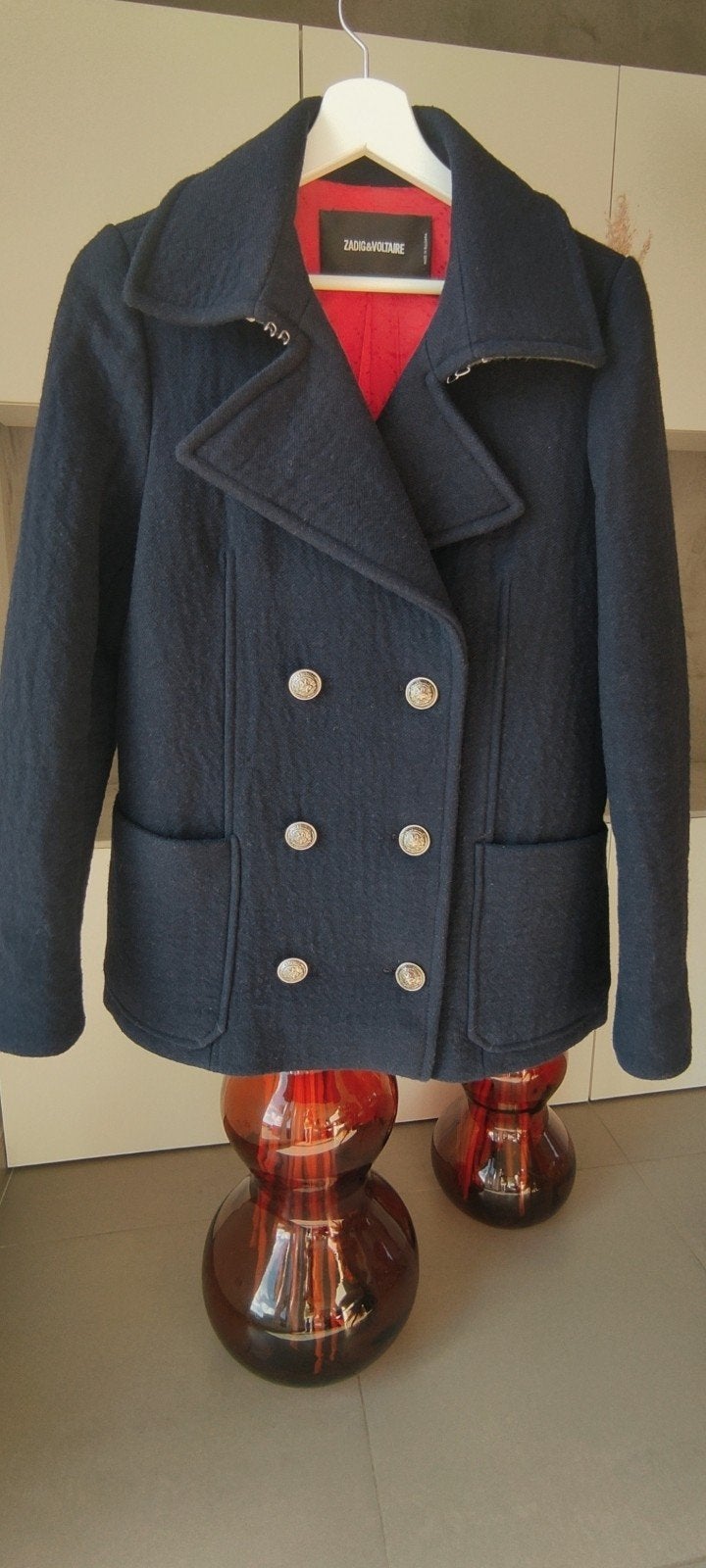 Manteau Zadig et Voltaire, Enlèvement ou Envoi, Comme neuf, Bleu, Taille 38/40 (M)