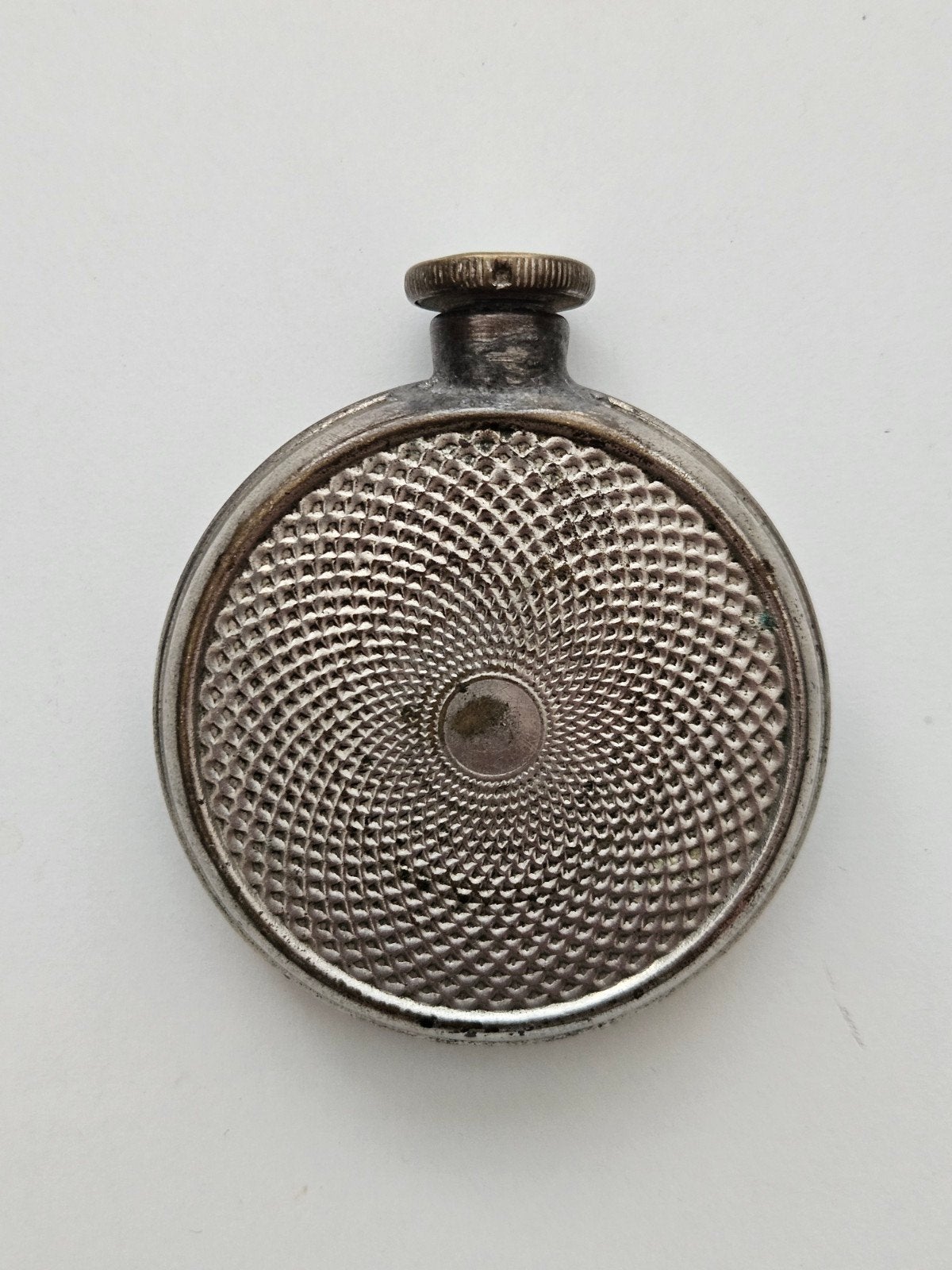 Bouteille ronde ancienne en métal argenté Art Déco, Bijoux, Sacs & Beauté, Enlèvement
