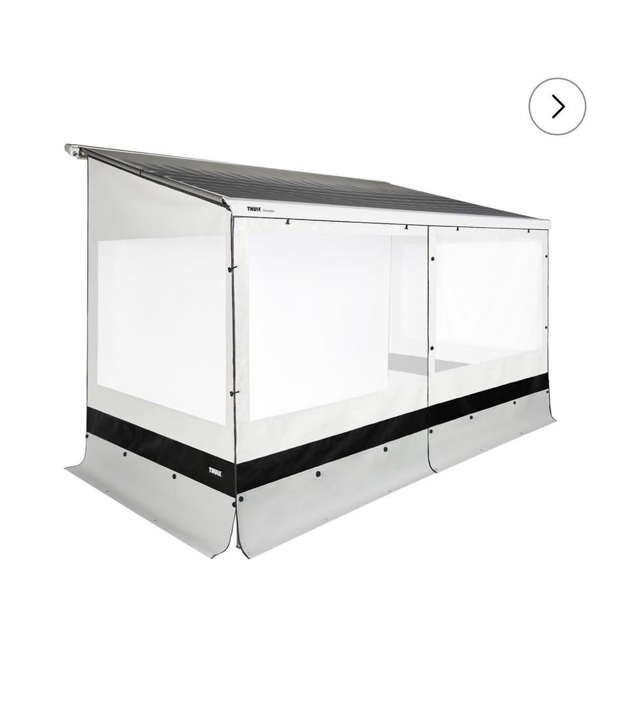 THULE G2 Rainblocker minivan + THULE stormbandset, Caravans en Kamperen, Voortenten en Luifels, Ophalen, Zo goed als nieuw, Thule