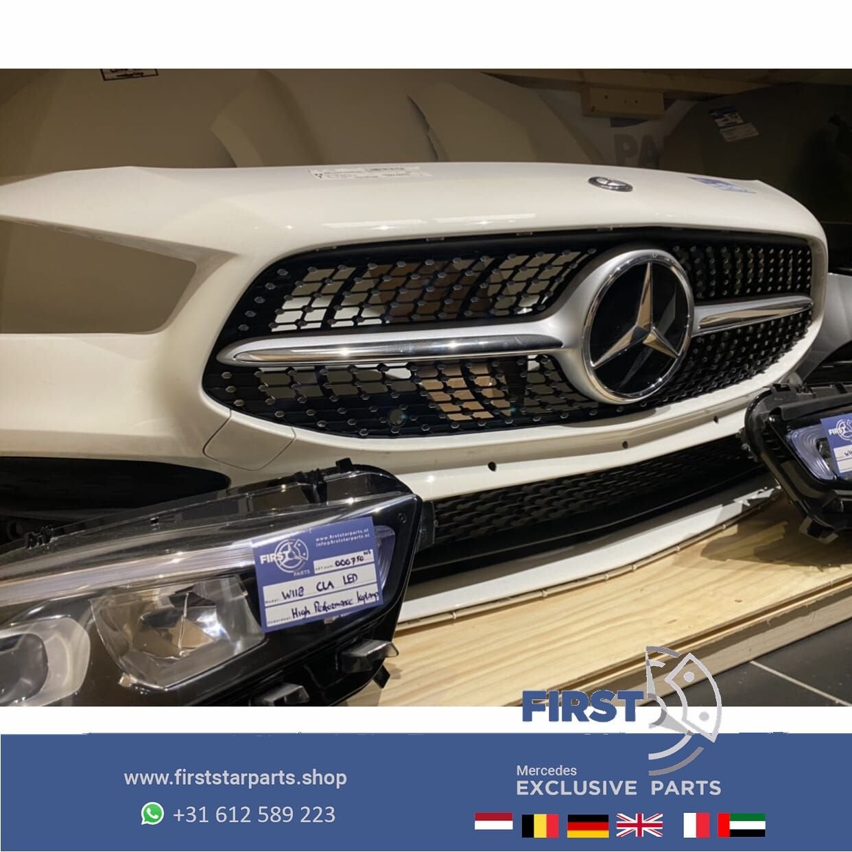 W118 C118 CLA AMG VOORKOP WIT Mercedes 2018-2021 ORIGINEEL, Autos : Pièces & Accessoires, Utilisé, -, Avant, -