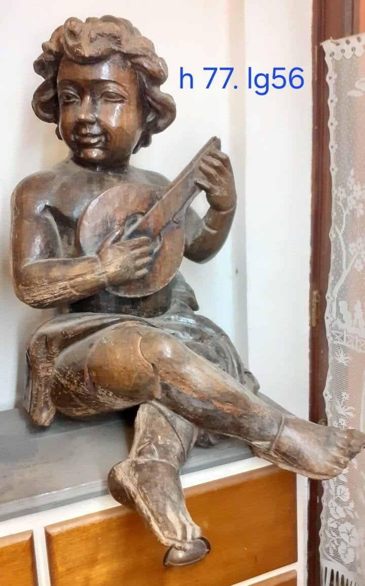 sculpture angelot - cherubin 18e religieux, Enlèvement