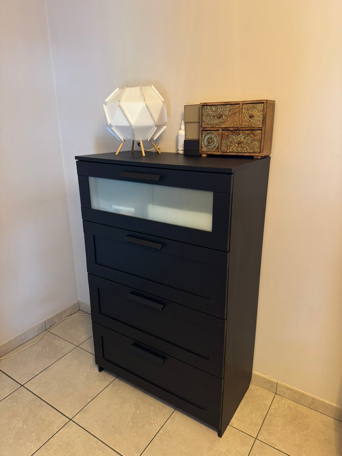 2 commodes IKEA BRIMNES noires — 78 x 46 x 124 cm, Maison & Meubles, Armoires | Commodes, Comme neuf, 100 à 150 cm, 50 à 100 cm