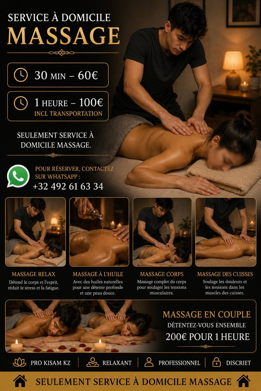 Massage professionnel à domicile, Ontspanningsmassage