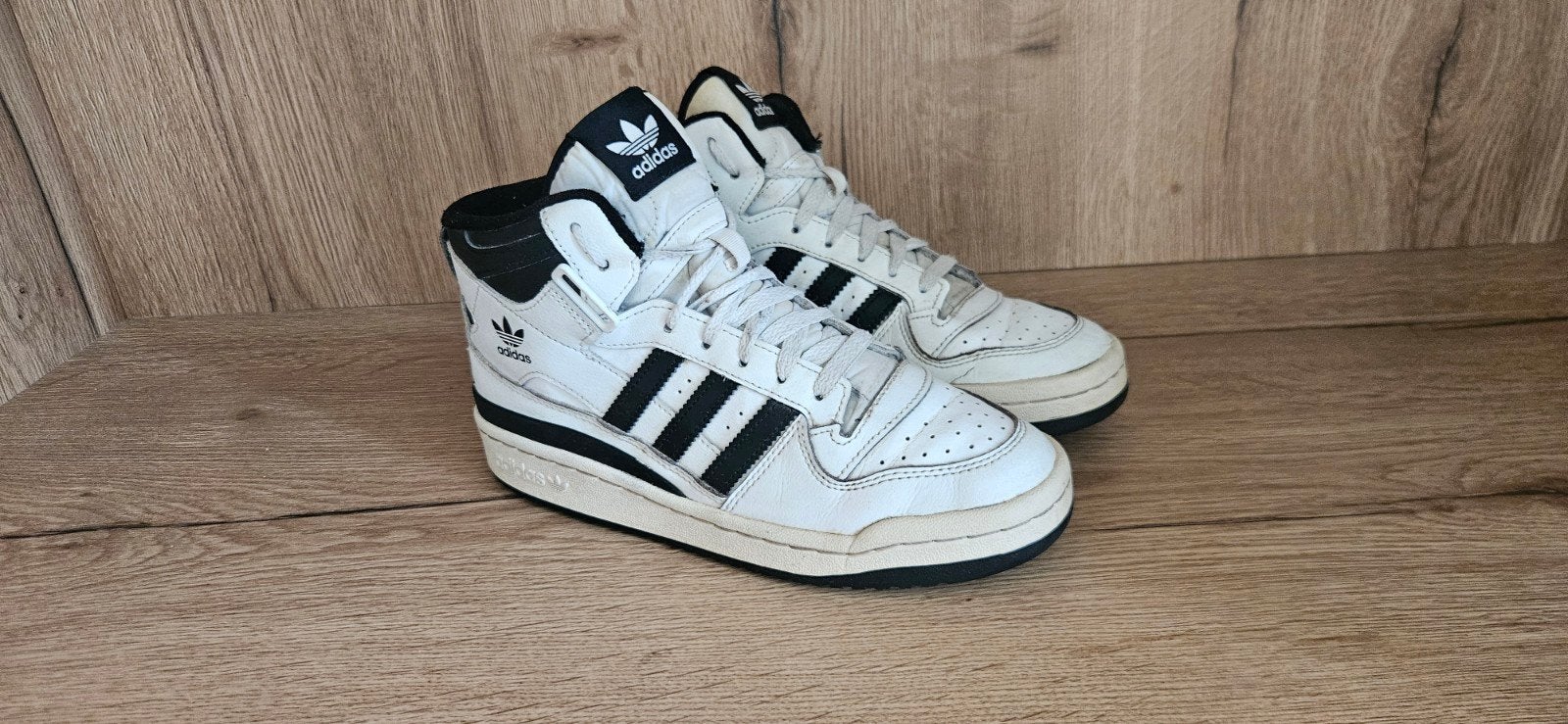 Baskets Adidas Forum Mid – Blanc/Noir, Enlèvement, Blanc, Baskets