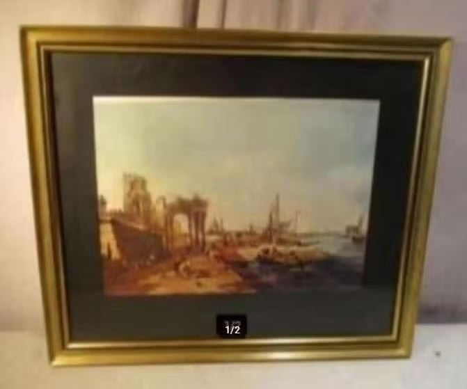 Prachtige Vergulde Houten Fotolijst - 59x52 / 54x47, Hout, Ophalen of Verzenden, Zo goed als nieuw, Goud