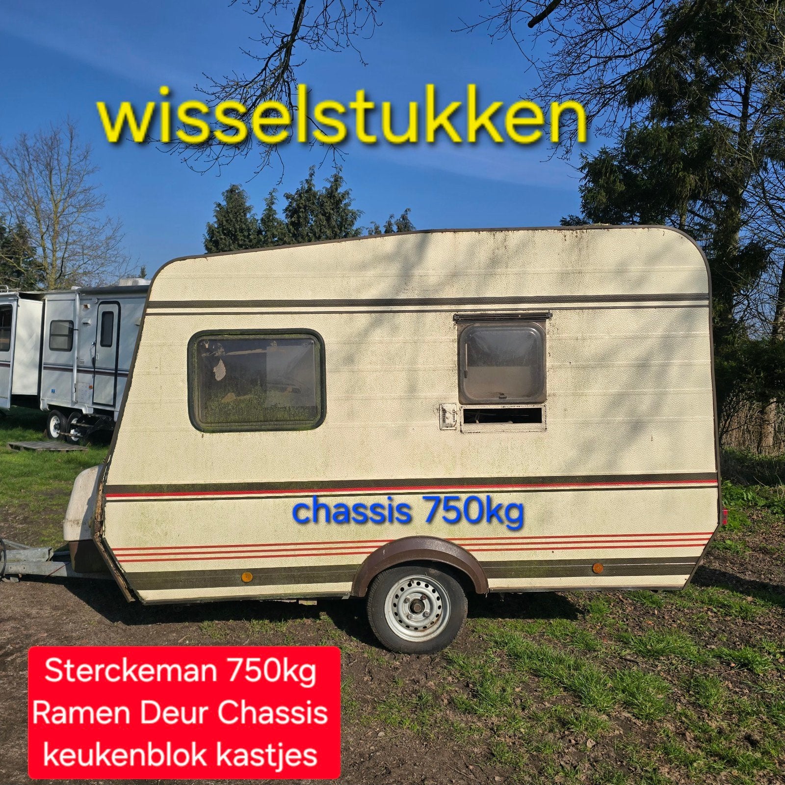 Caravan 750kg werfkeet foodtruck keukenblok kasten raam deur, Enlèvement
