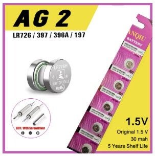 Piles bouton alcalines AG2 1,5 V - SR726SW - LR726, Enlèvement ou Envoi, Neuf
