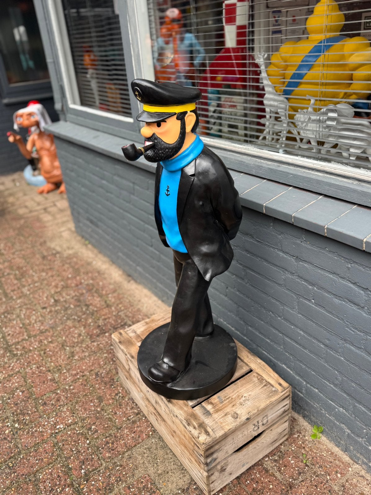 Groot Kapitein Haddock beeld / Kuifje, Ophalen, Gebruikt, Mens