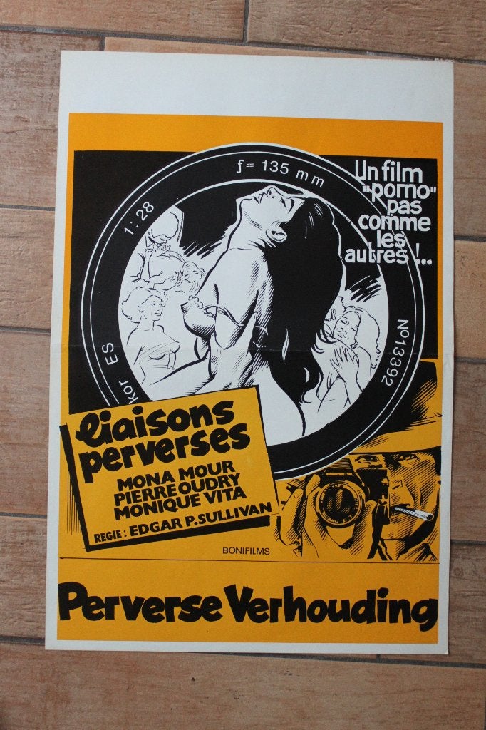 filmaffiche les liaisons perverses 1975 filmposter, Rechthoekig Staand, Ophalen of Verzenden, Zo goed als nieuw, A1 t/m A3