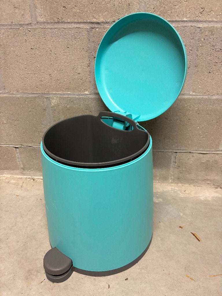 Poubelle à pédale bleu clair (14 L), À pédale, 10 à 20 litres, Synthétique, Enlèvement