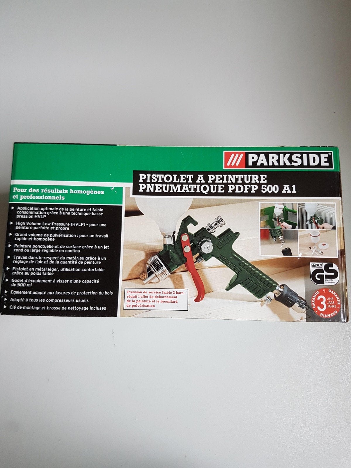 Perslucht verfpistool, Ophalen
