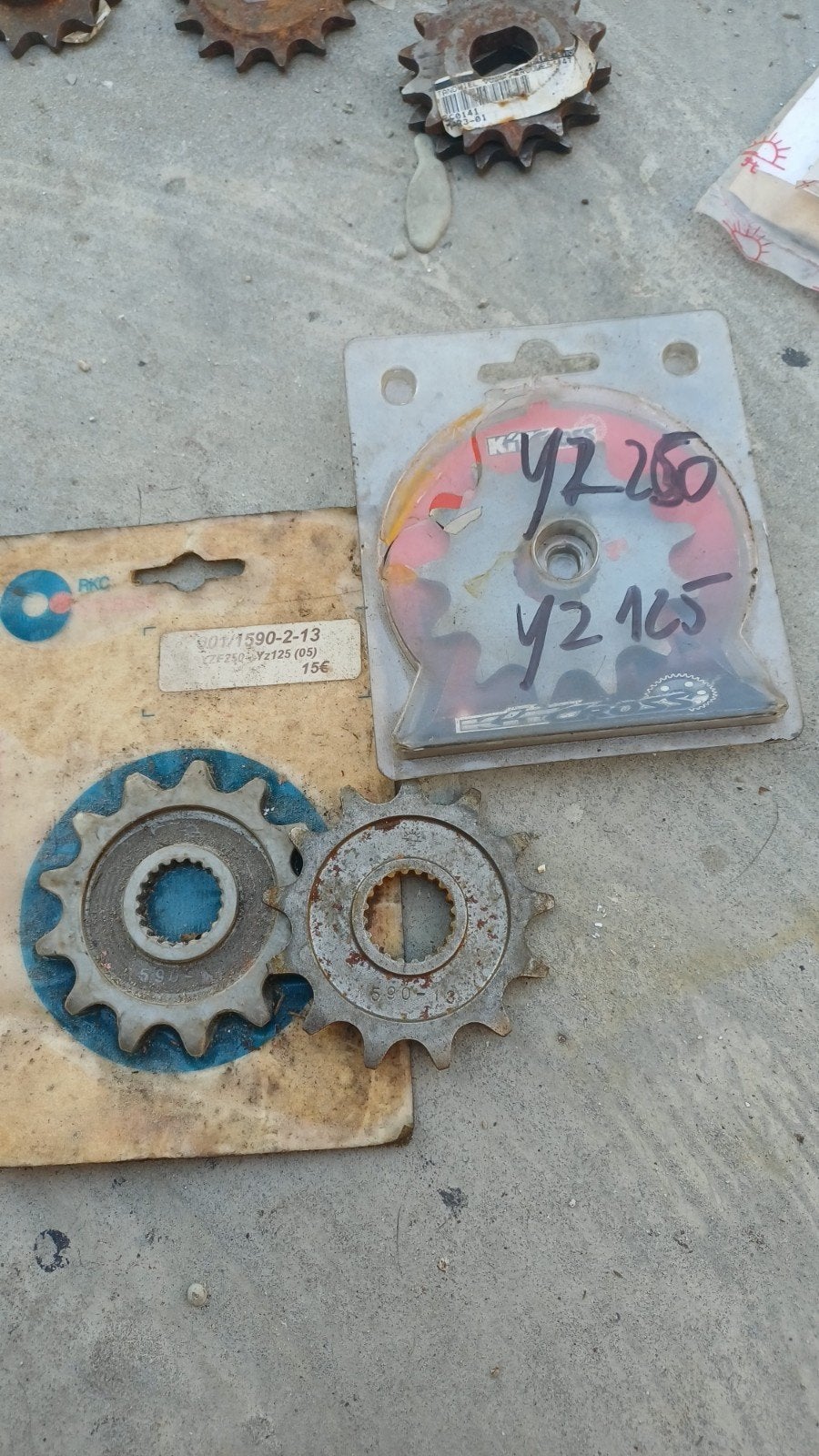 Tandwielen yamaha yz 125/250, Ophalen