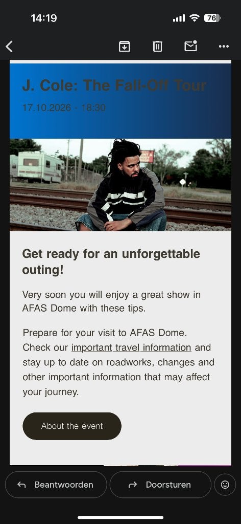 J Cole The Fall Off Tour Tickets, Tickets en Kaartjes, Twee personen, Oktober