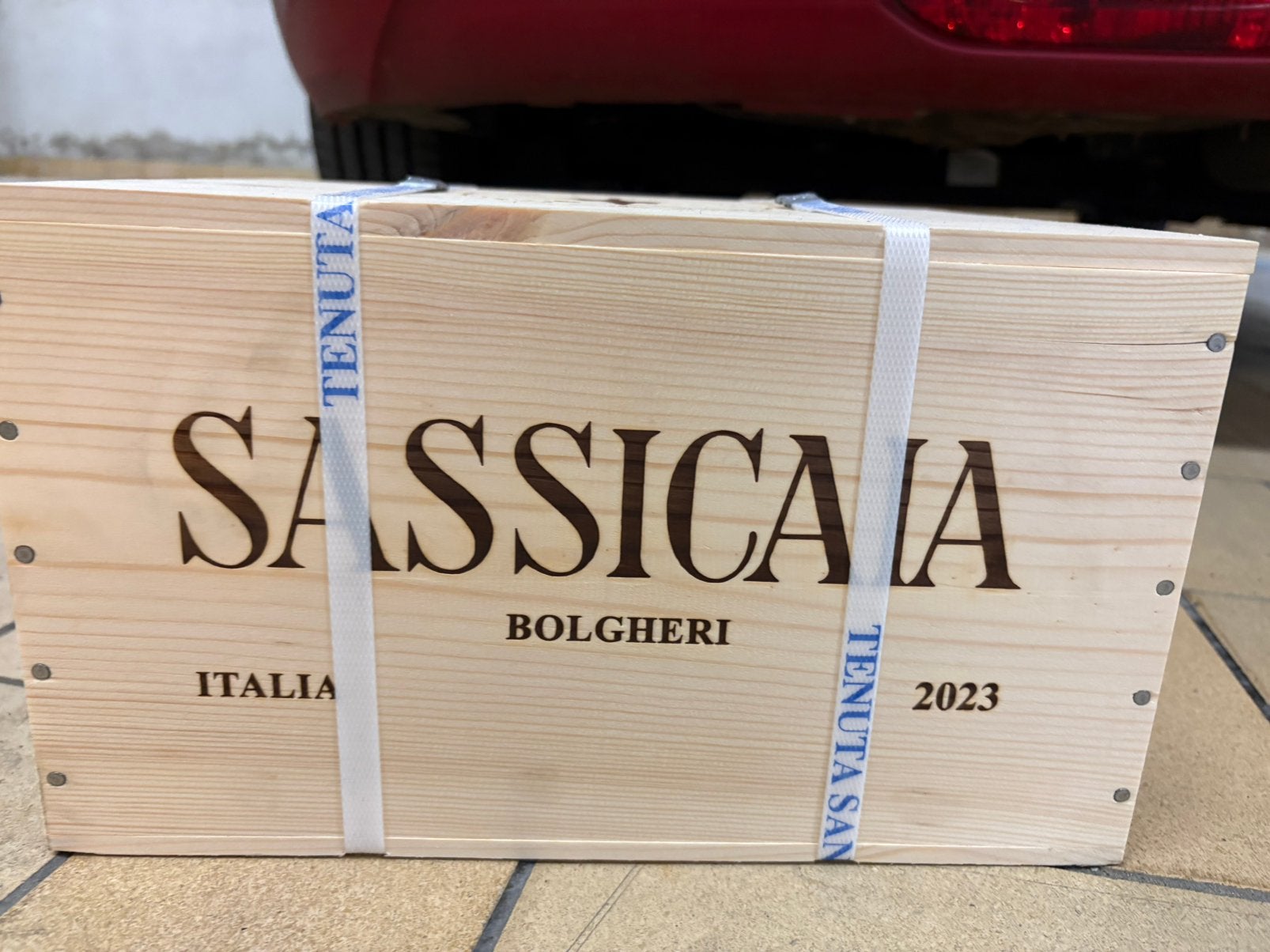 sassicaia 2023 gesloten kist, Ophalen, Nieuw
