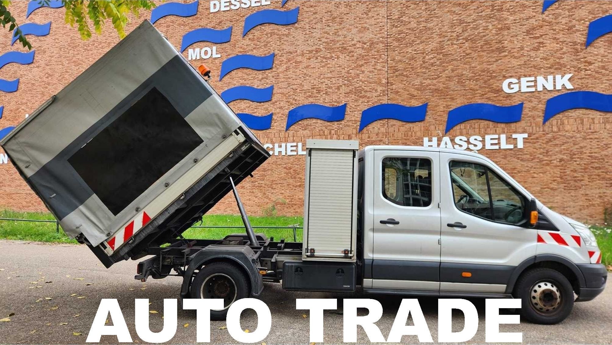 Ford Transit 2.2D | Hydraulische Kipper | Dubbele Cabine |, Auto's, 114 kW, Zwart, 155 pk, Bedrijf