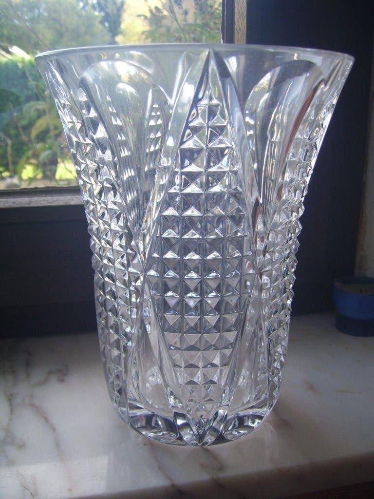 superbe beau vase du val saint lambert, signé, Antiquités & Art, Enlèvement ou Envoi