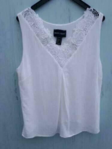 prachtige witte blouse merk Frank Lyman - taille 38, Ophalen
