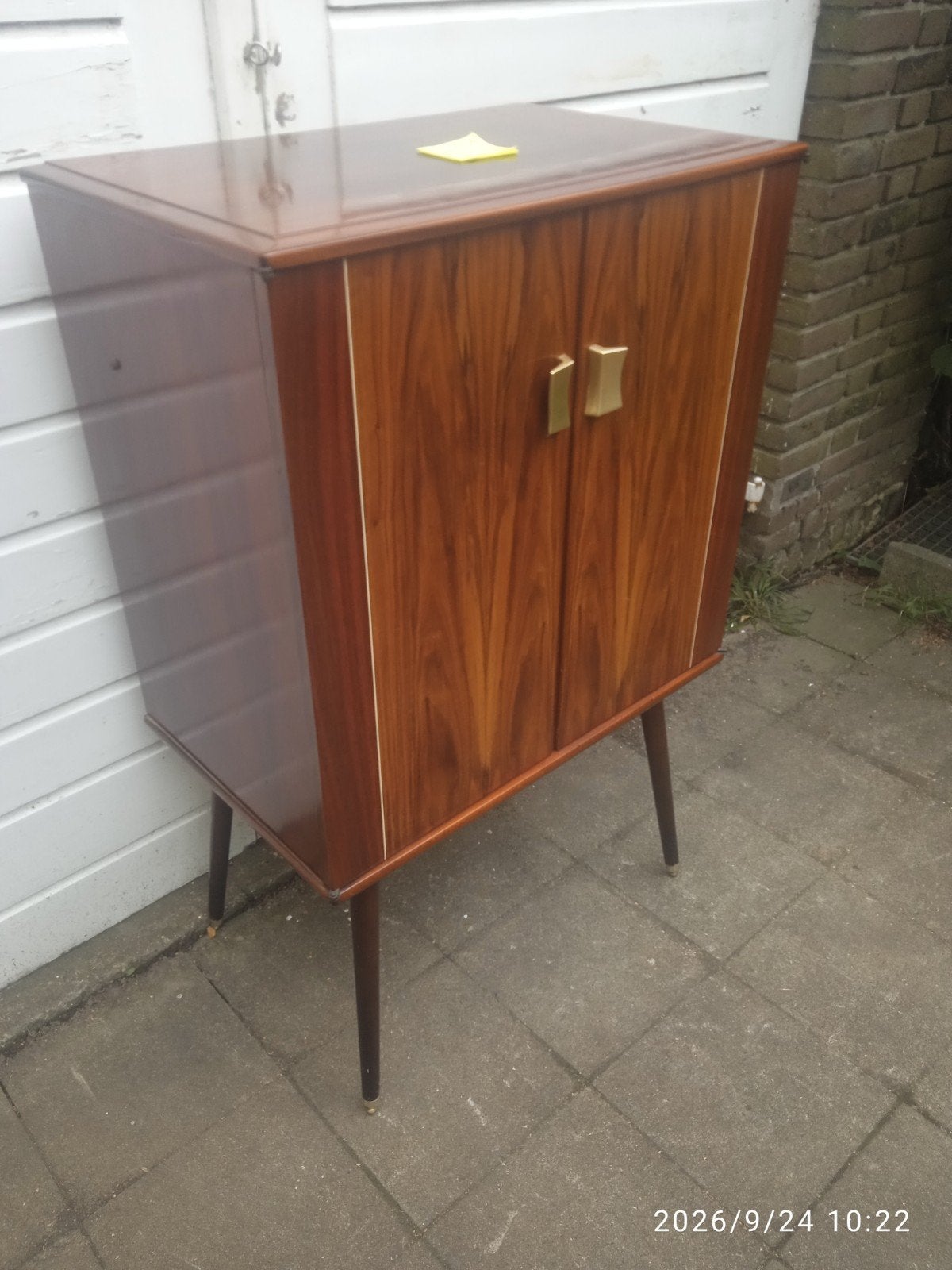 Meuble TV en bois des années 1950, buffet, armoire murale, Avec porte(s), Gewoon mooi 50 er!!, Comme neuf, Enlèvement
