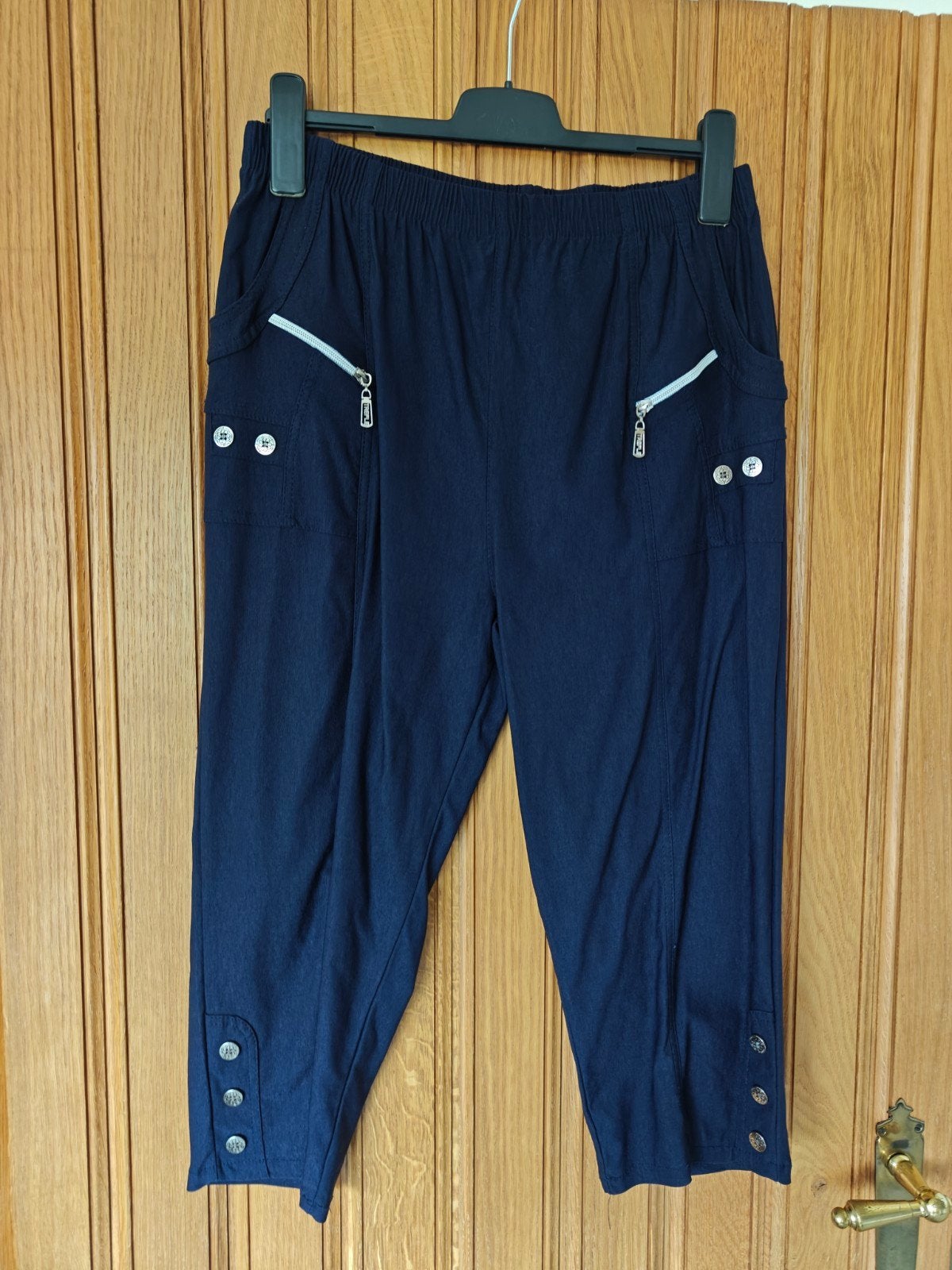 Donkerblauwe driekwartbroek maat 48/50, Ophalen of Verzenden, Maat 46/48 (XL) of groter