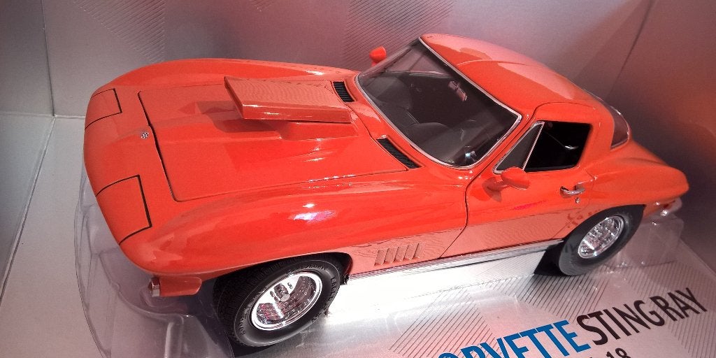 1/18 Corvette Sting Ray C2 Drag Racer Orange 1967 Exoto, Hobby en Vrije tijd, Modelauto's | 1:18, Ophalen of Verzenden, Nieuw