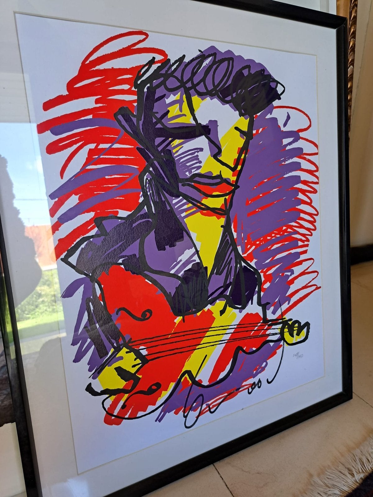 Herman Brood - Gitarist (Elvis), Antiek en Kunst, Kunst | Litho's en Zeefdrukken, Genummerd, Ophalen, Zeefdruk