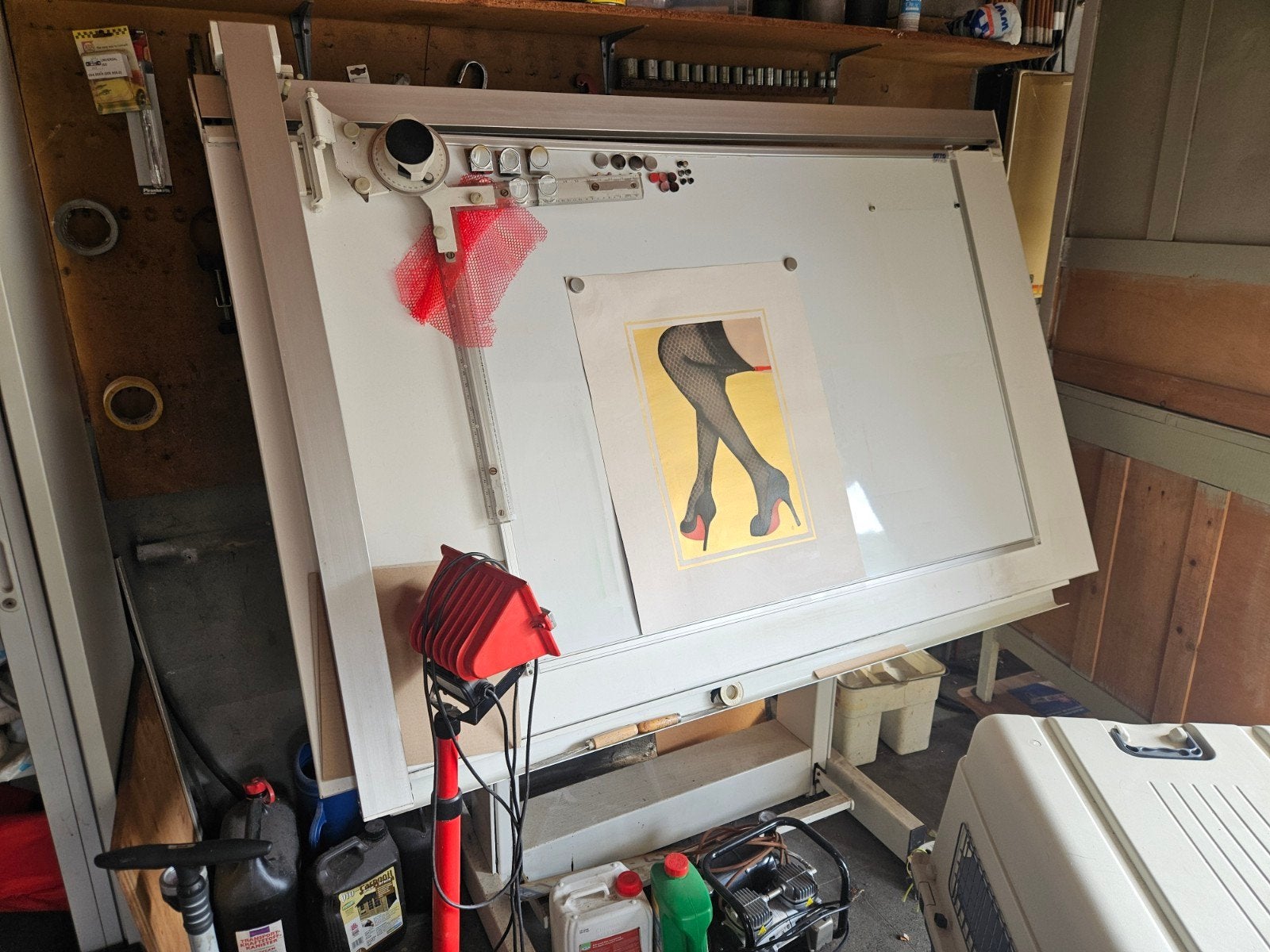 Tekentafel, Ophalen, Gebruikt