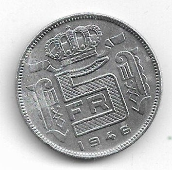 België: 5 frank 1946 FR  = morin 531, Verzenden, Losse munt