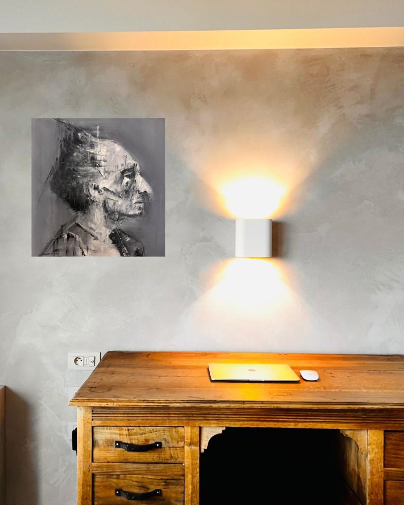 Schilderij peinture painting ‘Head3’ 50x50, Ophalen