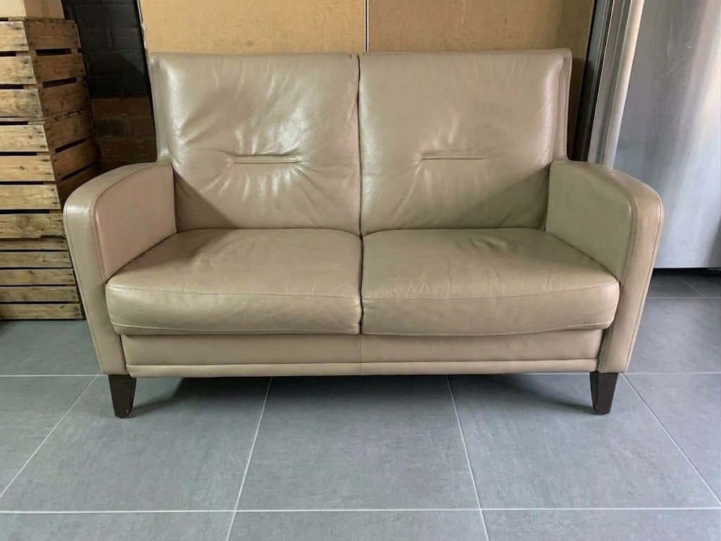 Zetel (leder - 2pers), Huis en Inrichting, Ophalen, Tweepersoons, Leer, Zo goed als nieuw