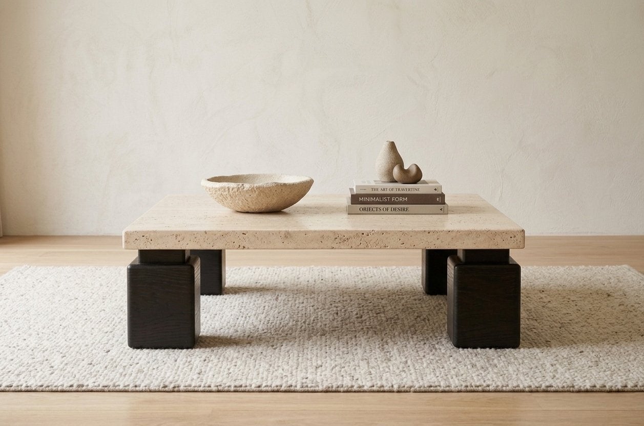 Travertine Coffee Table, Enlèvement, Comme neuf