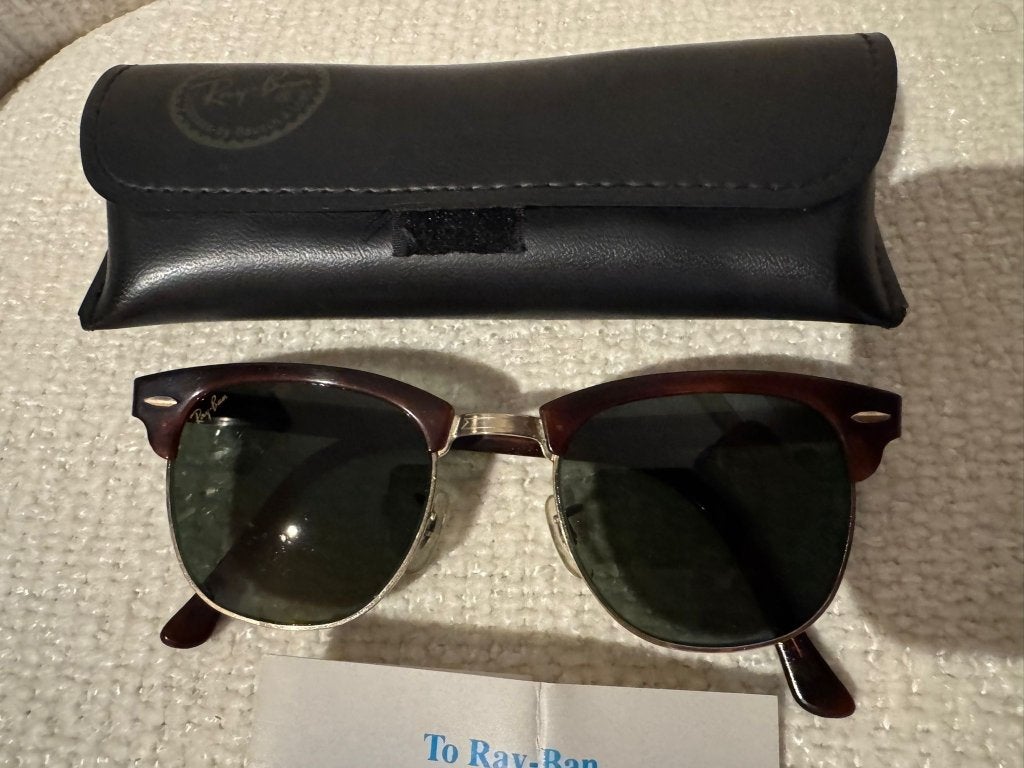 Vintage B&L Ray-Ban Clubmaster II Tortoise bruin W1116 Club3, Gebruikt, Zonnebril, Bruin, Ophalen of Verzenden
