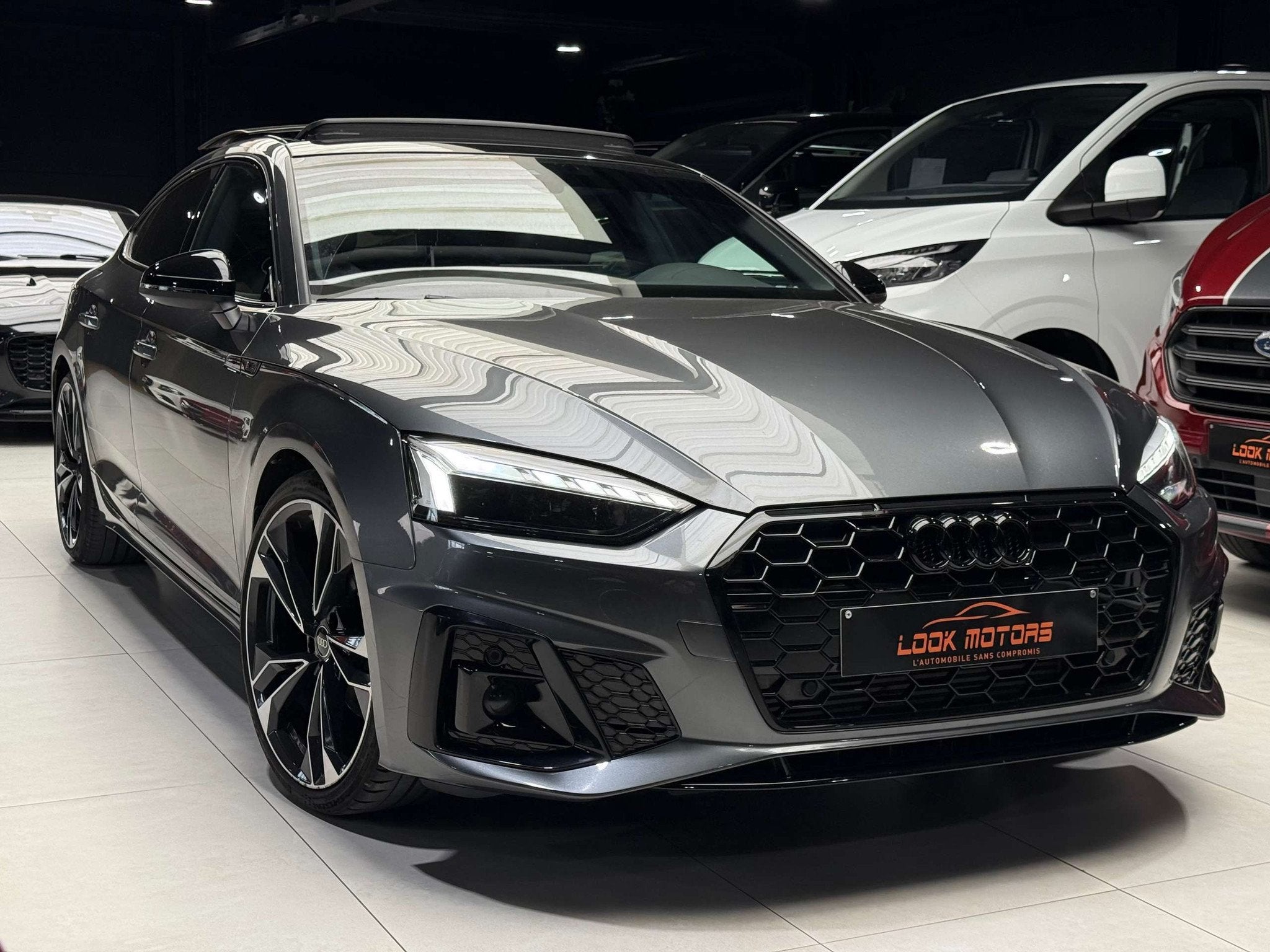 Audi A5 2.0 TFSI S line S tronic 150cv SportBack Pack SHADOW, Auto's, Gebruikt, 4 cilinders, 1984 cc, https://public.car-pass.be/vhr/a7a07a98-0ee9-49a7-9819-1686eb1f5cd8