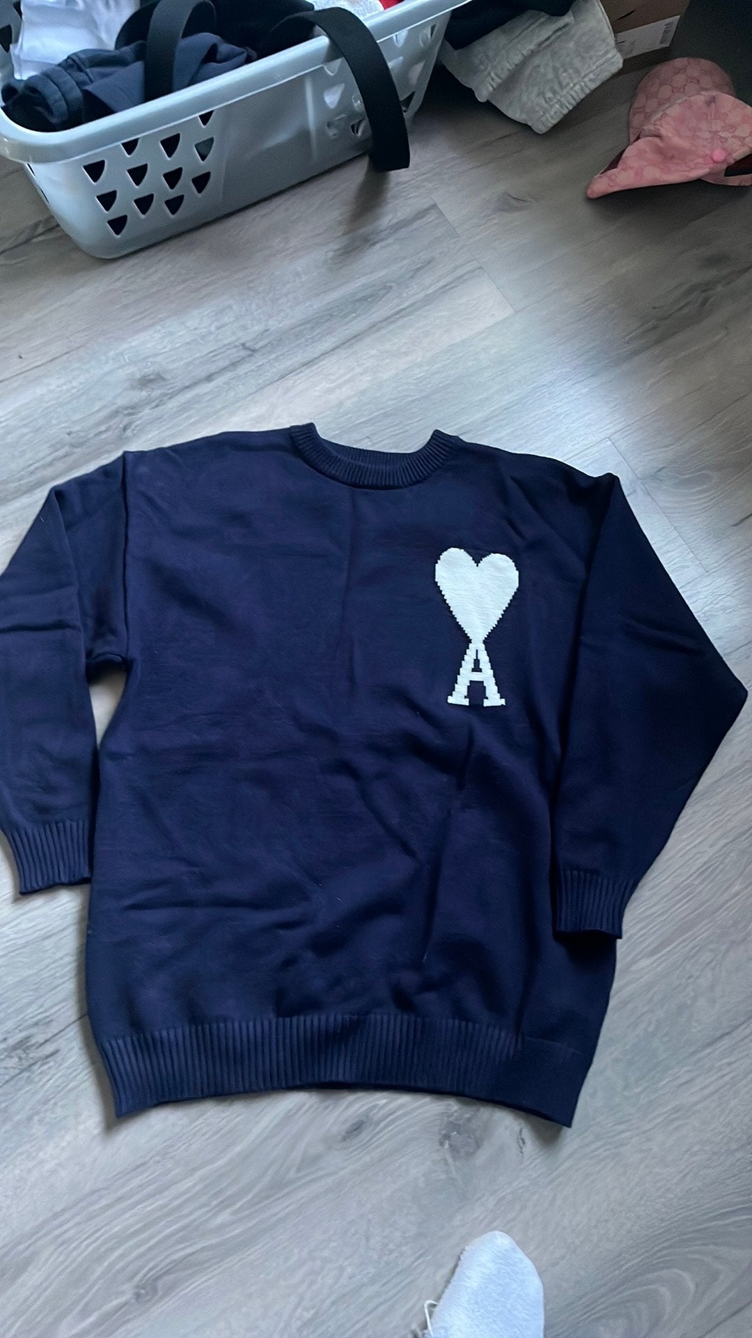 Ami Paris sweater, Ophalen of Verzenden, Zo goed als nieuw, Maat 52/54 (L)