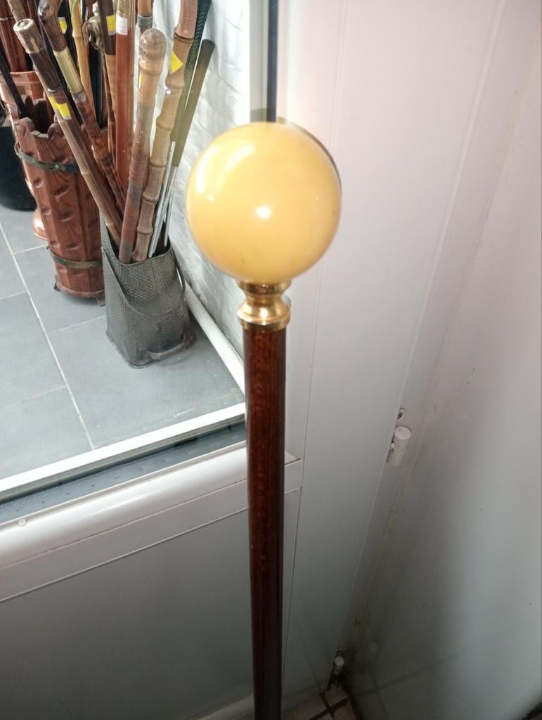 Gele biljartbalstok, Antiek en Kunst, Ophalen of Verzenden