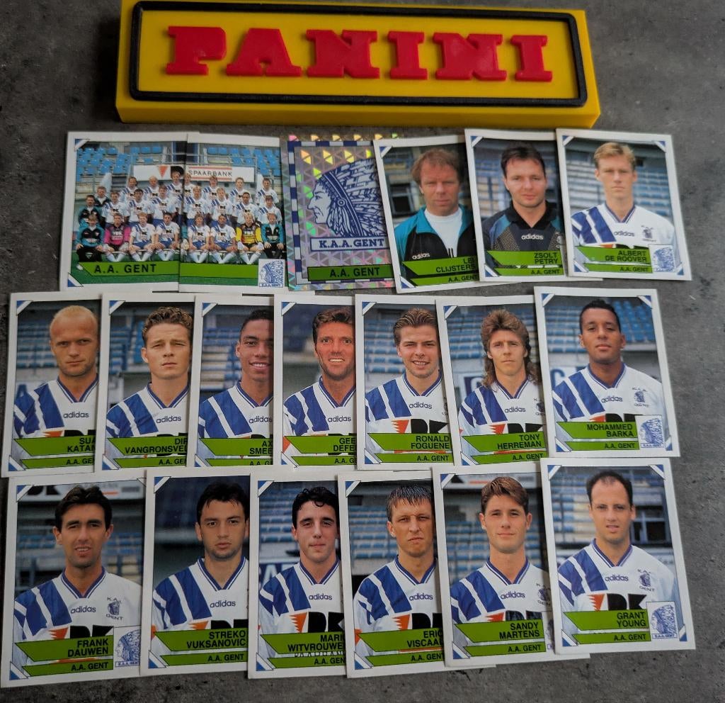 Panini FOOTBALL 95 19 STICKERS 1995  KAA GENT VOETBAL, Verzenden, Nieuw