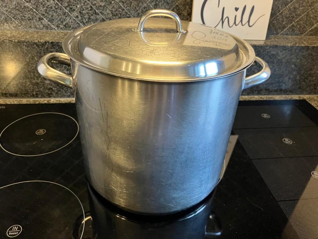 inox 18/10 kookpotten set  ---    alles SAMEN voor 49 euro, Ophalen, Inox, Keramische plaat