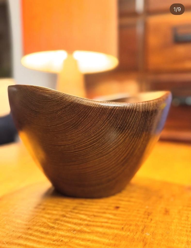 Houten vintage kom in teak, Ophalen of Verzenden