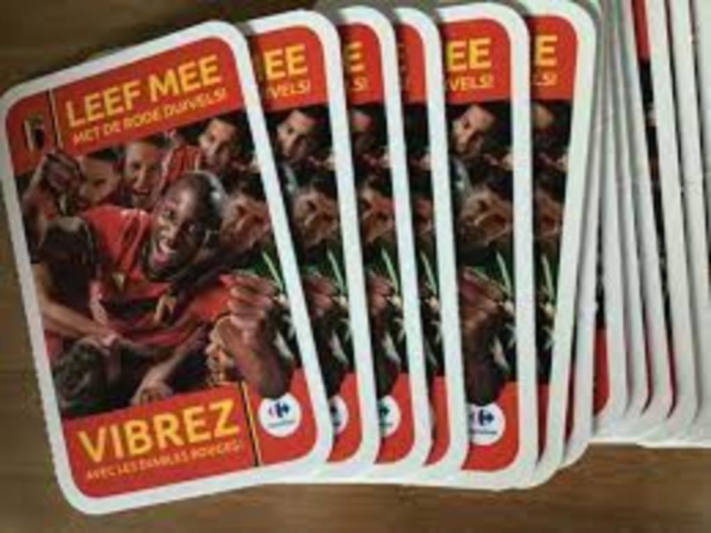 cartes à jouer Carrefour Vibrez avec les diables rouges, Verzamelen, Speelkaarten, Jokers en Kwartetten, Ophalen of Verzenden