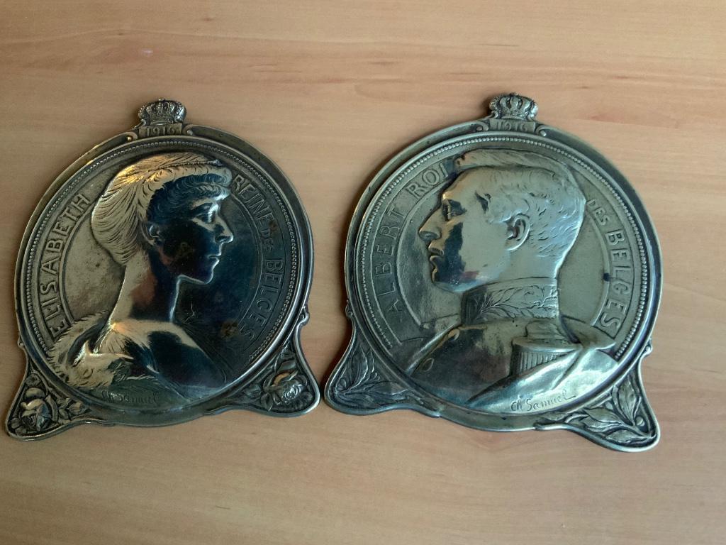 2 Historische gedenkplaatjes, Antiek en Kunst, Ophalen