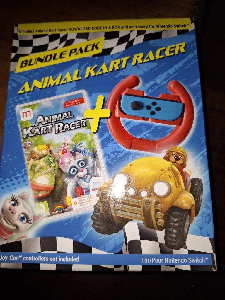 NIEUW Switch Animal Kart Racer + stuur, Ophalen of Verzenden