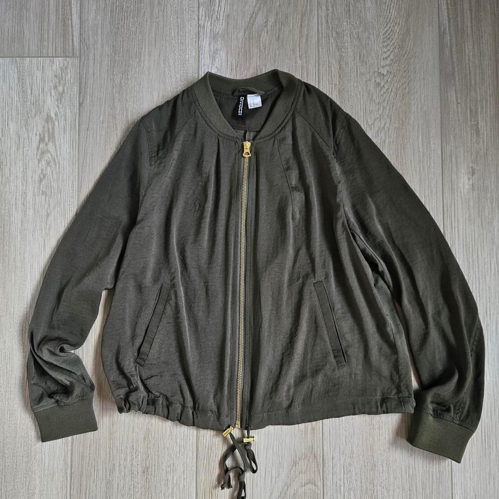 Nieuwe bomberjack goud khaki H&M maat 40, Kleding | Dames, Ophalen of Verzenden, Maat 38/40 (M)